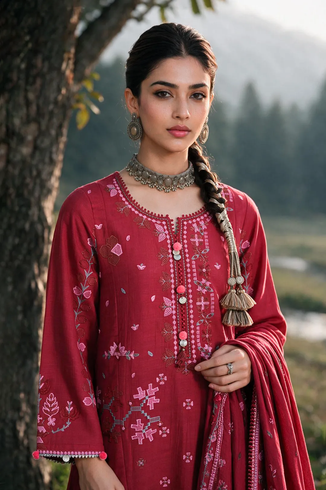 Zellbury Embroidered Shirt Shalwar Shawl - 0347